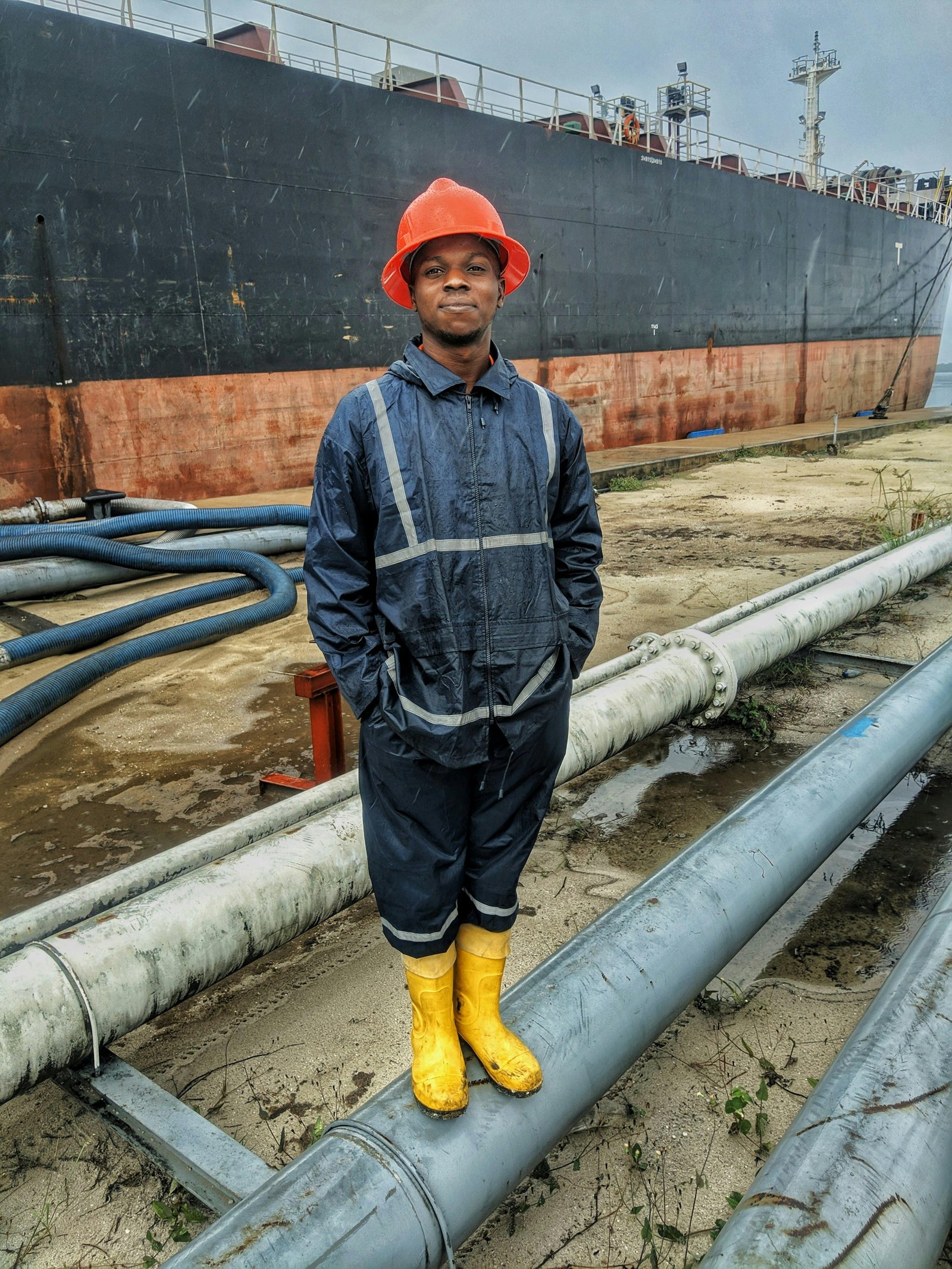 Marine dock worker