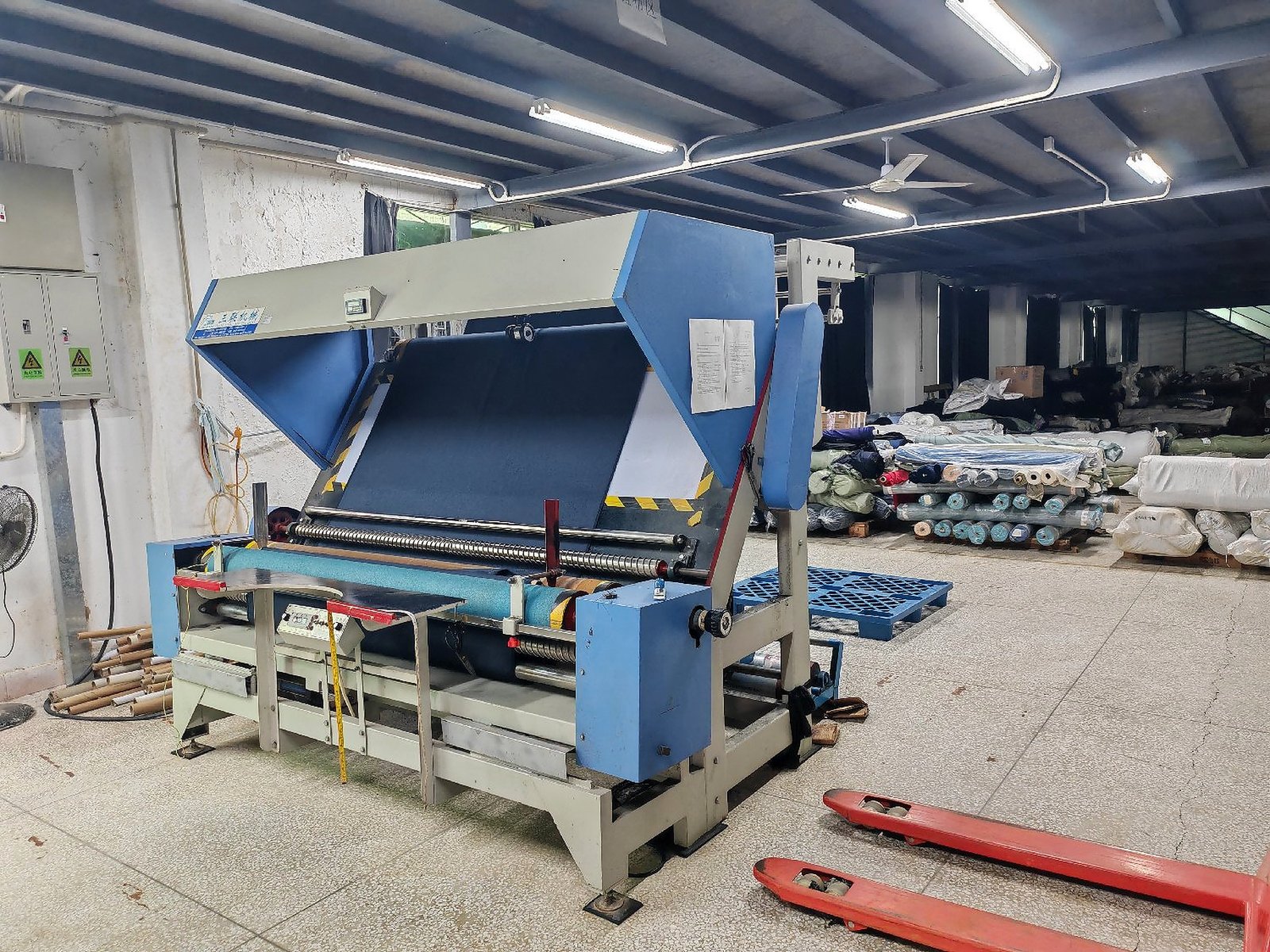 Cutting beds used in Wonderfun custom workwear production