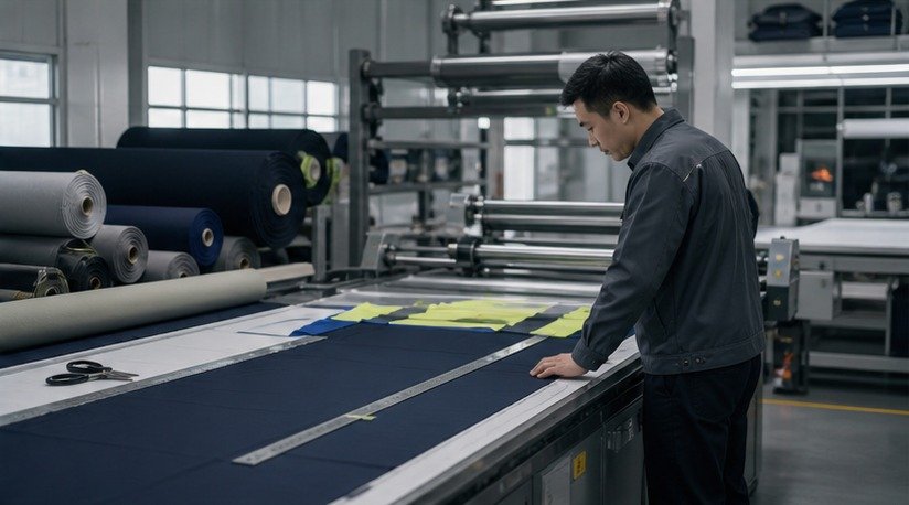 Cutting bed and fabric preparation