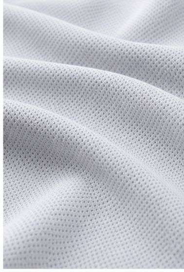 Cool-dry breathable knit fabric texture detail for commuter polo shirts