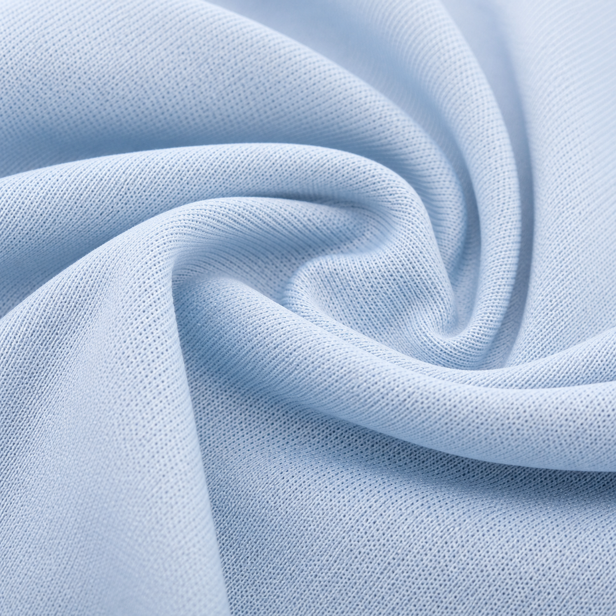 Close-up lightweight cool-dry performance knit texture for custom T-shirts