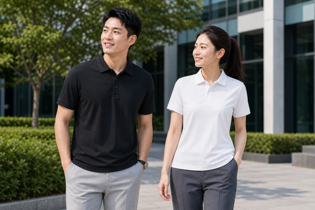 Custom Cooling Knit Business Polo Shirts