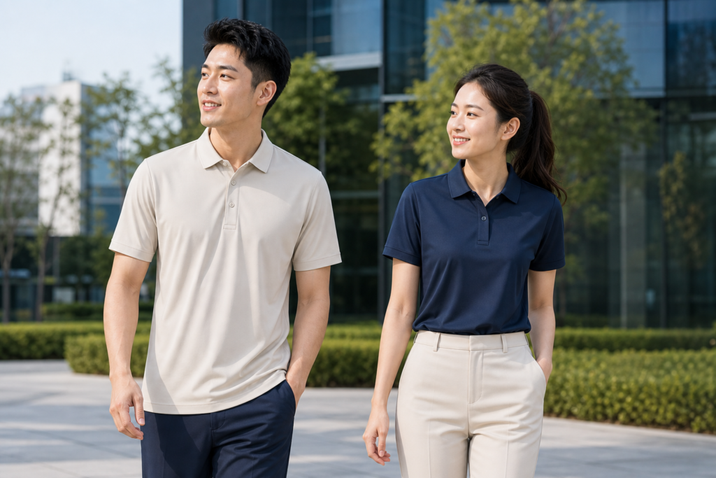 Custom Ice-Silk Business Casual Polo Shirts